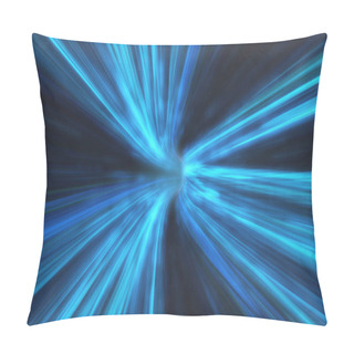 Personality  3d Illustration Wormhole Straight Through Time And Space, Warp Straight Ahead Through This Science Fiction Pillow Covers