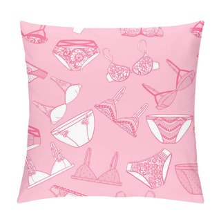 Personality  Seamless Pattern. Bra And Panties. Pillow Covers