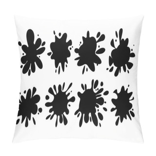 Personality  Set Of Hand Drawn Ink Splashes Pillow Covers