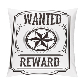 Personality  Retro And Vintage Wanted Poster Design Pillow Covers