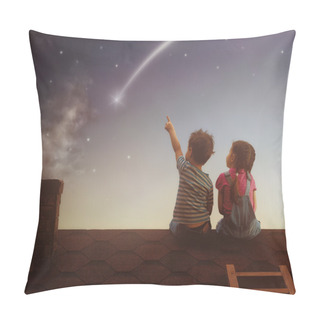 Personality  Boy And Girl Make A Wish Pillow Covers
