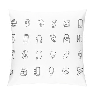 Personality  Communication Hand Drawn Vector Icons 1 Pillow Covers