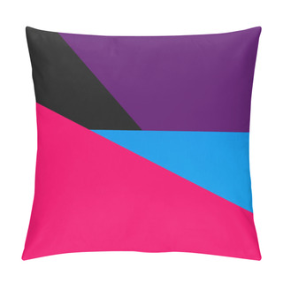 Personality  Abstract Background With Pink, Blue, Black And Purple Colors And Copy Space Pillow Covers