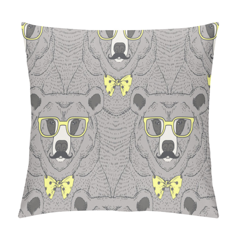 Personality  animal pattern, bear print, hipster fashion design pillow covers