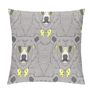 Personality  Animal Pattern, Bear Print, Hipster Fashion Design Pillow Covers