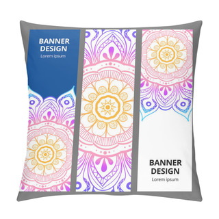 Personality  Indian Floral Paisley Medallion Banners. Ethnic Mandala Ornament. Can Be Used For Textile, Greeting Card, Coloring Book, Phone Case Print. Pillow Covers