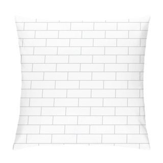 Personality  Abstract Seamless White Flat Brick Wall Pillow Covers