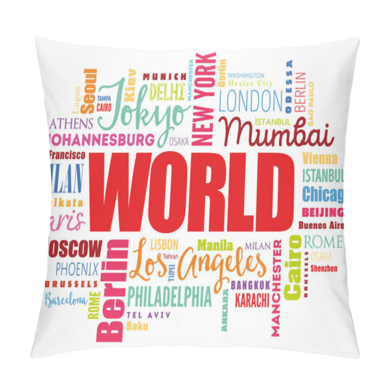 Personality  WORLD word cloud concept pillow covers