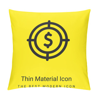 Personality  Aim Minimal Bright Yellow Material Icon Pillow Covers