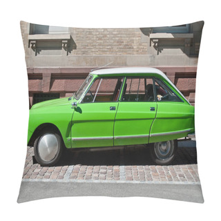 Personality  Green Citroen Ami 8 Parked In The Street Pillow Covers
