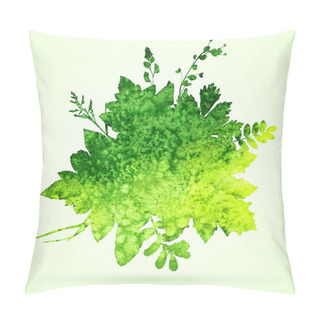Personality  Watercolor Leaves Pillow Covers