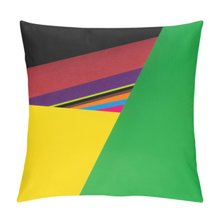 Personality  Abstract Geometric Background With Multicolored Paper Sheets Pillow Covers
