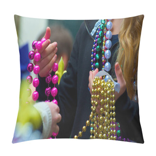 Personality  Mardi Gras Beads Pillow Covers