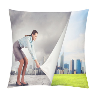 Personality  Woman Changing Reality Pillow Covers