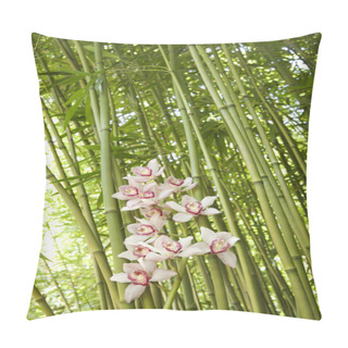 Personality  Orchids And Bamboo Stalks Pillow Covers