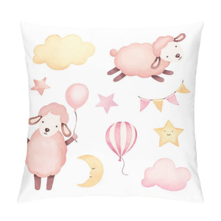 Personality  Cute Sheep And Clouds Pillow Covers