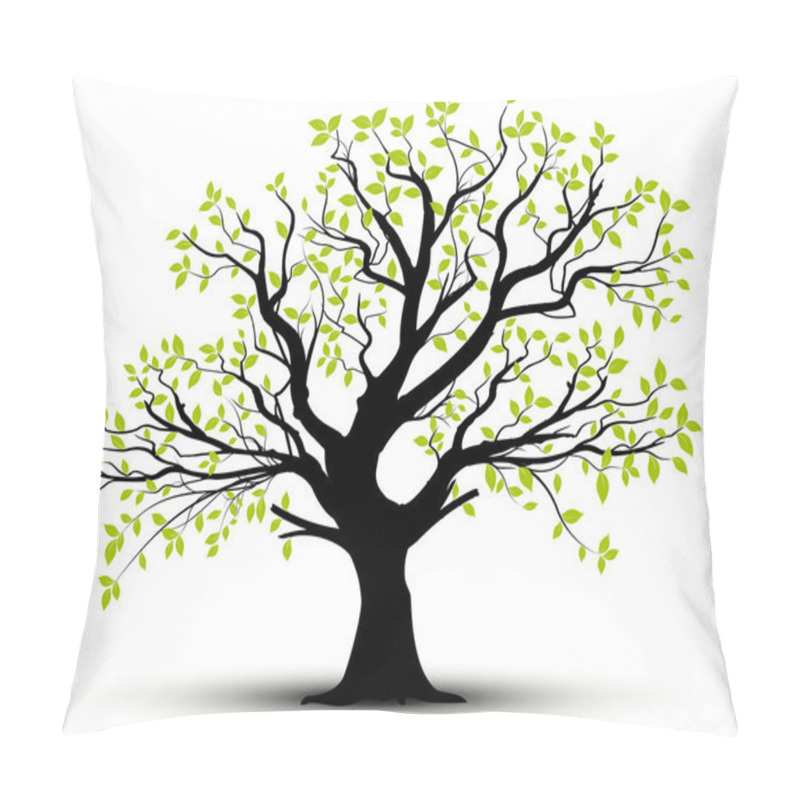 Personality  Vecor tree, green foliage pillow covers