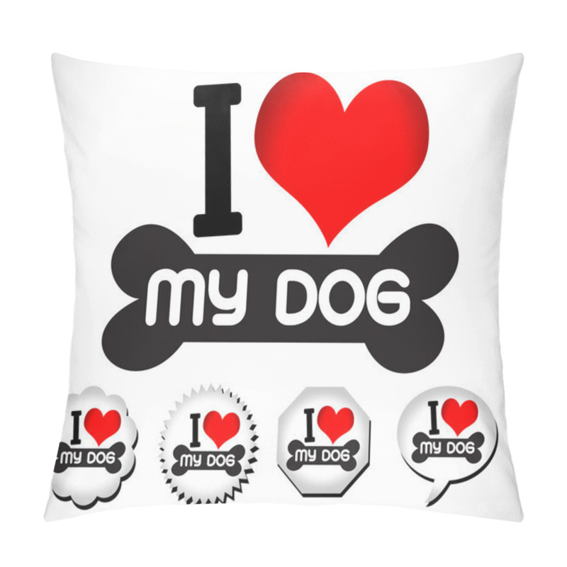 Personality  I Love Dog pillow covers