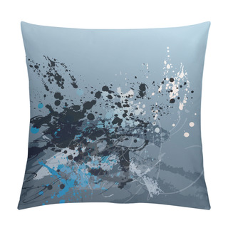 Personality  Abstract Grunge Background With Spots And Sprays Pillow Covers