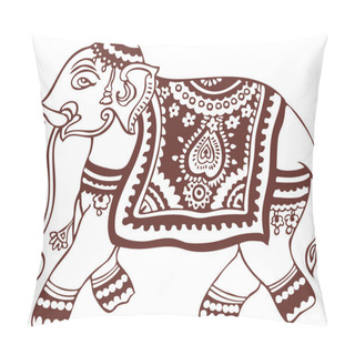 Personality  Indian Domestic Elephant Design Pillow Covers