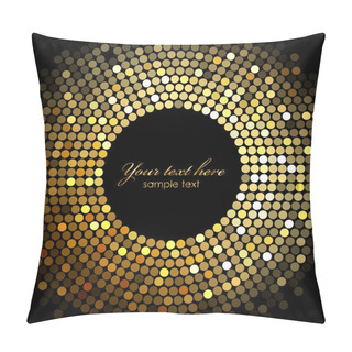 Personality  Vector Gold Disco Lights Frame Pillow Covers