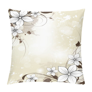 Personality Abstract Floral Spring Background With Flowers And Swirls Pillow Covers