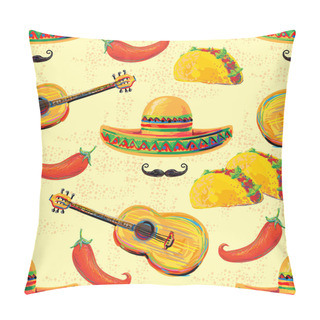 Personality  Mexican Seamless Music Pattern Pillow Covers