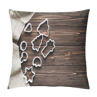 Personality  Christmas Themed Cookie Cutters On Table Pillow Covers