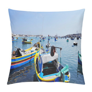 Personality  Maltese Fishing Boats Pillow Covers