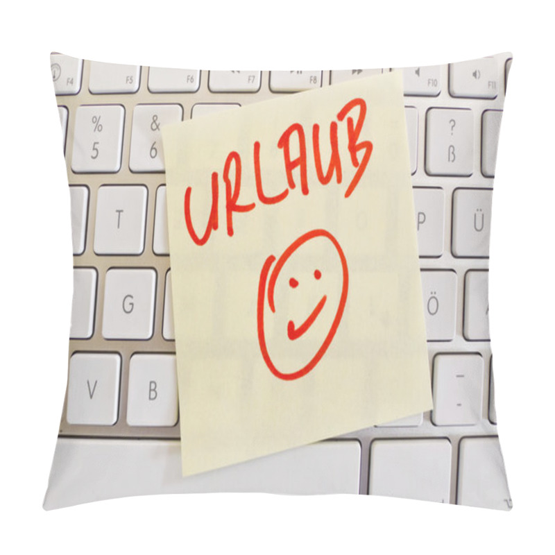 Personality  Note on computer keyboard: holiday pillow covers
