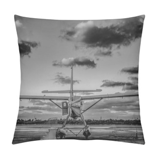 Personality  Small Seaplane On Private Airport Tarmac . High Quality Photo Pillow Covers