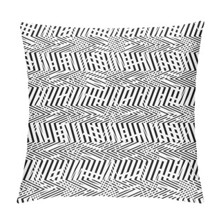 Personality  Abstract Geometric Mesh, Grid Pattern Of Interweaved, Interlocki Pillow Covers