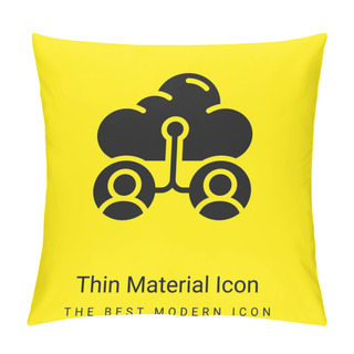 Personality  Accounts Minimal Bright Yellow Material Icon Pillow Covers