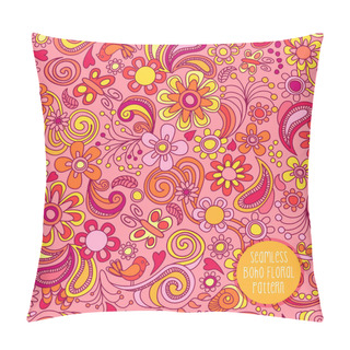 Personality  Seamless Boho Floral Pattern. Vector Illustration For Backgrounds, Papers, Fabrics And Decor. Pillow Covers