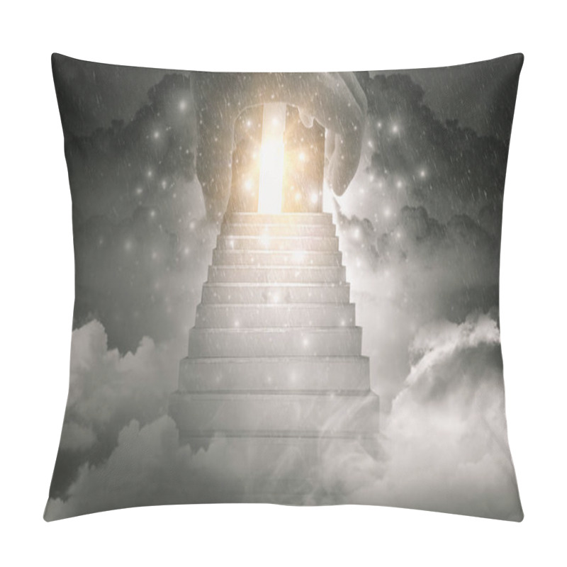 Personality  The hand of God and stairway to travel to the gates of heaven an pillow covers