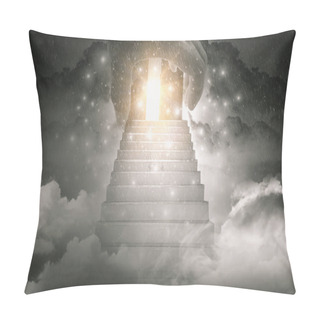 Personality  The Hand Of God And Stairway To Travel To The Gates Of Heaven An Pillow Covers