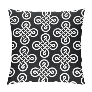 Personality  Celtic Irish Knots Seamless Pattern, Vector Background Pillow Covers