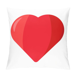 Personality  Red Christmas Heart. Xmas Big Love Symbol In Cartoon Style. Festive New Year Vector Icon Isolated On White Background For Decoration Of Holiday Design Pillow Covers