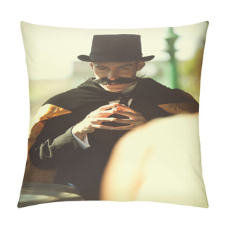 Personality  Classic Villain Standing On Train Station Pillow Covers