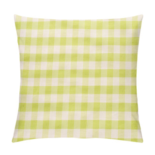 Personality  Close Up On Checkered Tablecloth Fabric. Pillow Covers