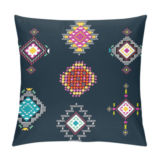Personality  Vector Set Of Decorative Ethnic With American Indian Motifs Pillow Covers