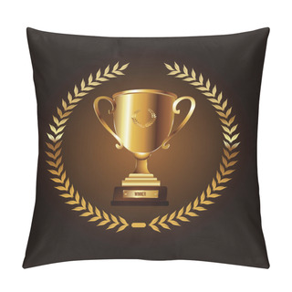 Personality  Gold Trophy Vector Illustration Pillow Covers