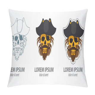 Personality  Pirate Skull Logos Set  Pillow Covers