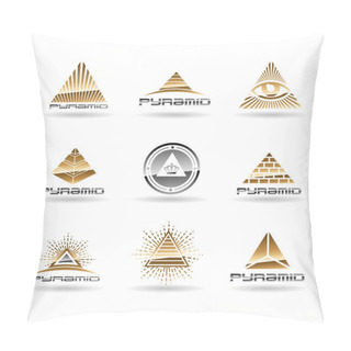 Personality  Pyramid Logo Design Elements Pillow Covers