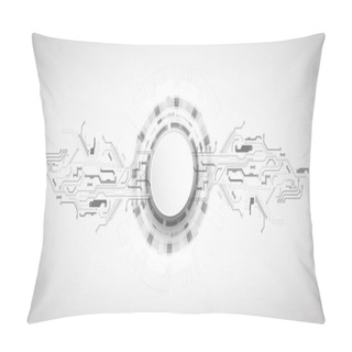 Personality  Vector Illustration, Hi-tech Digital Technology And Engineering Theme Pillow Covers