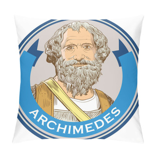 Personality  Portrait Of Archimedes. Ancient Greek Philosopher Pillow Covers