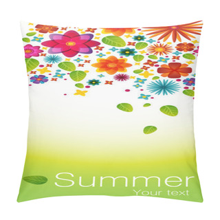 Personality  Flowers Banner Vector Illustration   Pillow Covers