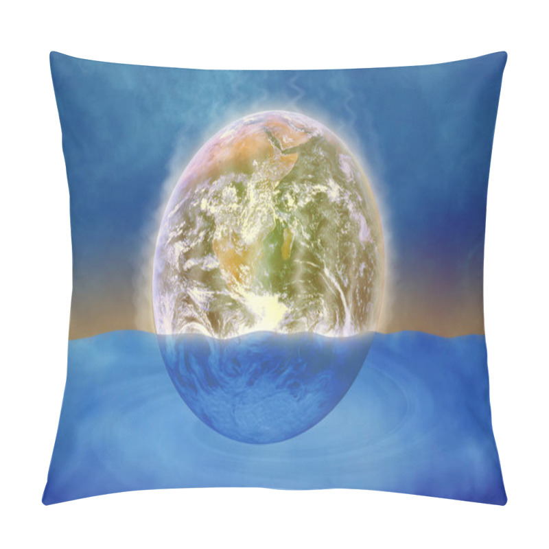 Personality  Sinking Into The Ocean, Our Planets Climate Is Also Warming At An Alarming Level. Pillow Covers