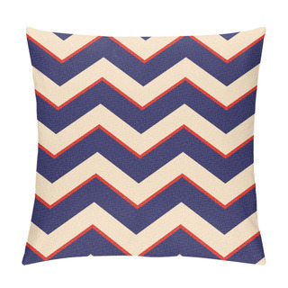Personality  Seamless Patriotic Zig Zag Stripes Background Pillow Covers