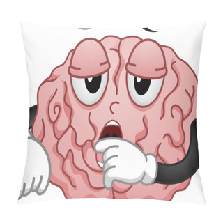 Personality  Tired Brain Mascot Pillow Covers